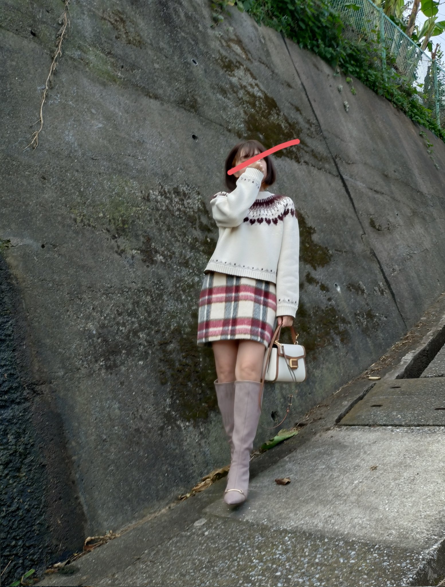 herlipto Mondrian Tweed Mini Dress