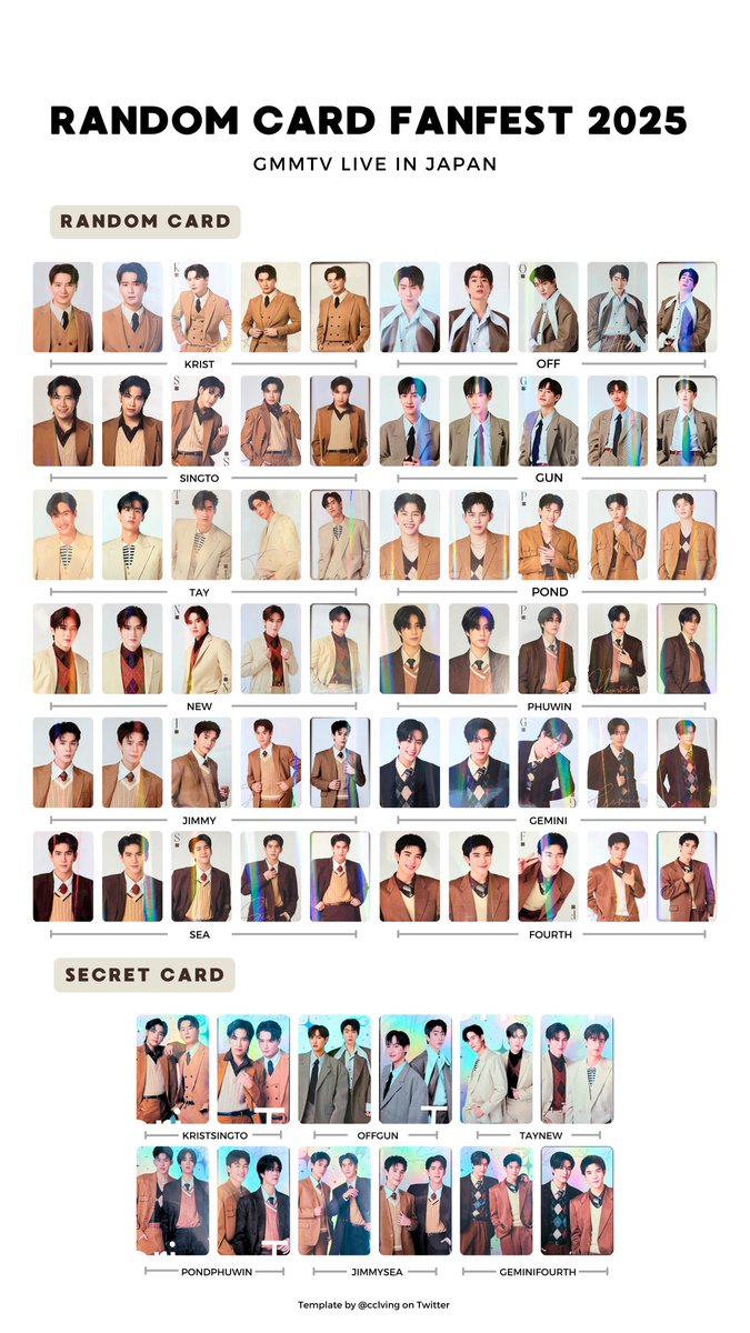 TEMPLATE RANDOM CARD GMMTV FANFEST 2025 LIVE IN JAPAN 🎉 Completed