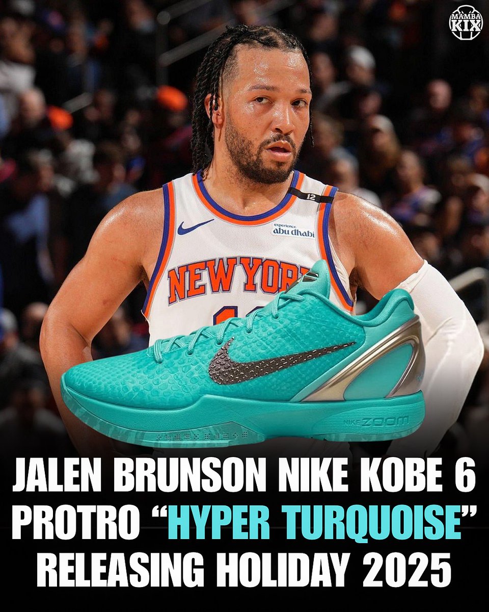 ジャレン・ブランソン PEモデルのNike Kobe 6 Protro “Hyper Turquoise