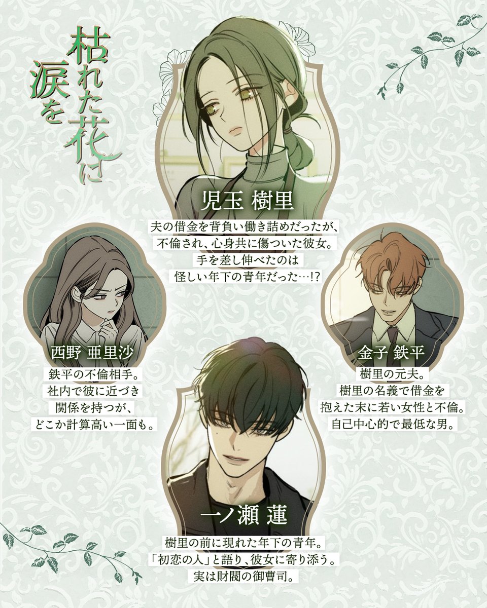 枯れた花に涙を 韓国漫画 一ノ瀬蓮の香水単品 フォトカード付き