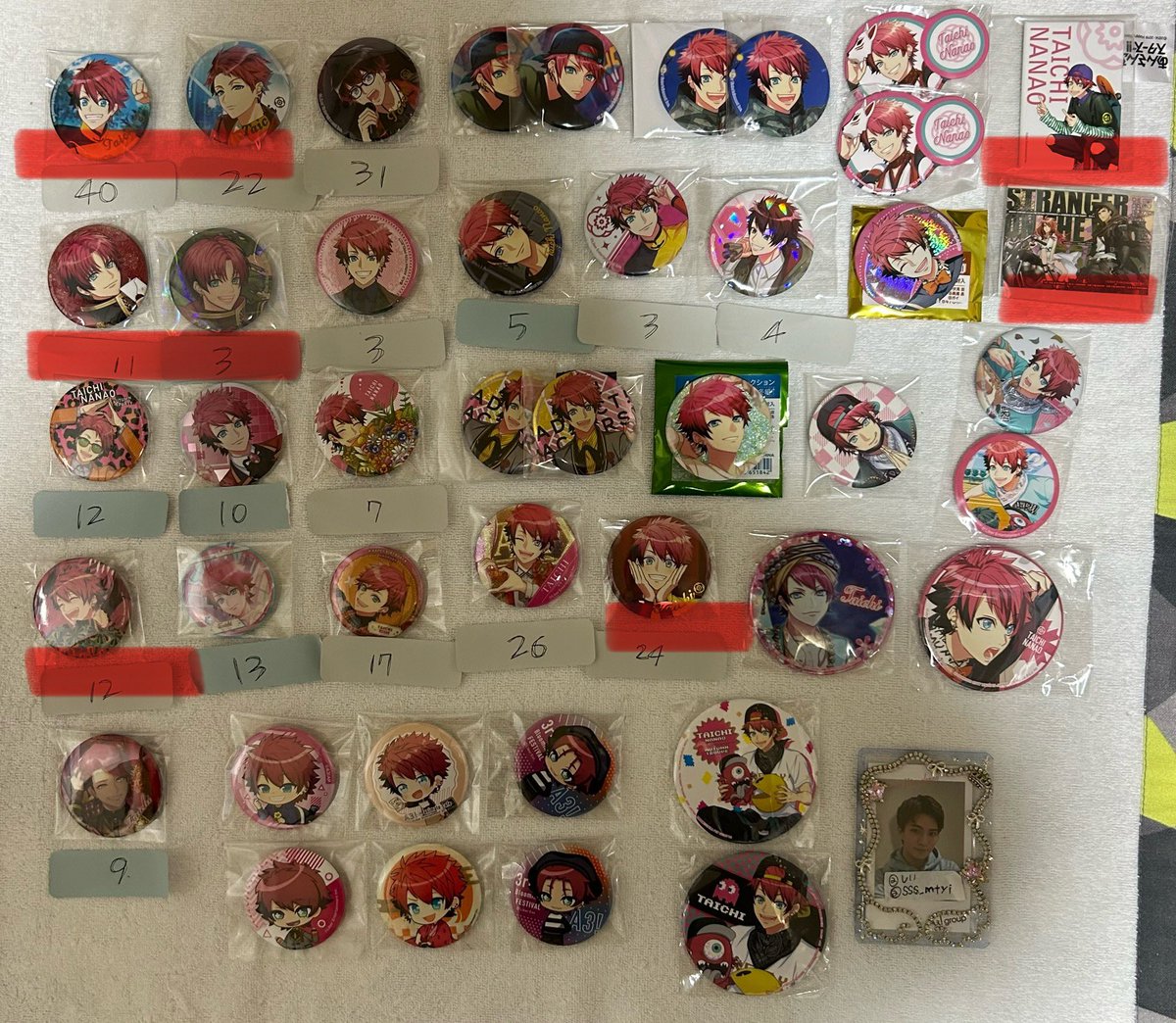 譲渡】A3! ブロマイド 缶バッジ アクスタ等 譲)七尾太一 求)全てまとめ