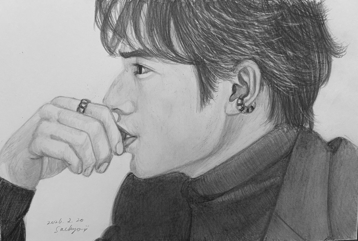 何度も描きたくなる美しさ✨ #水上恒司 #鉛筆画練習中