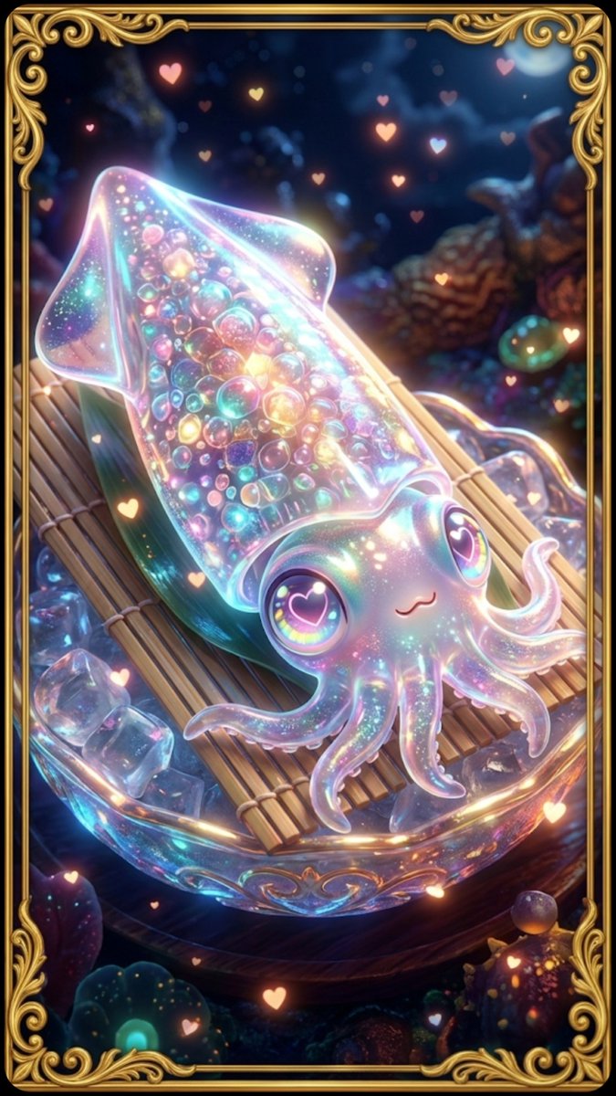 Midori さんが 食べたイカちゃんを、、、 何でこんなキラキラになるよ