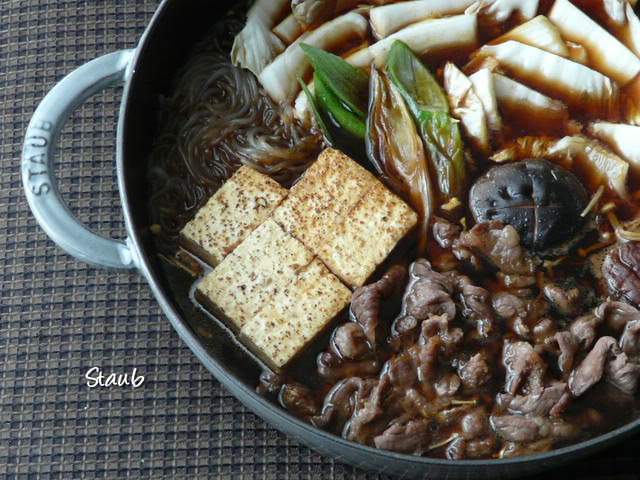 ストウブニダベイユで♪念願のすき焼き〜 : あるてぱん。