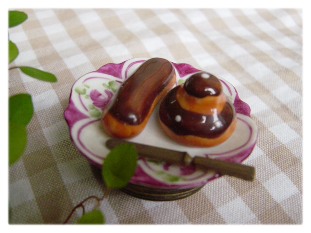 リモージュボックス マフィン② プレーン フランス製トリンケット 陶器