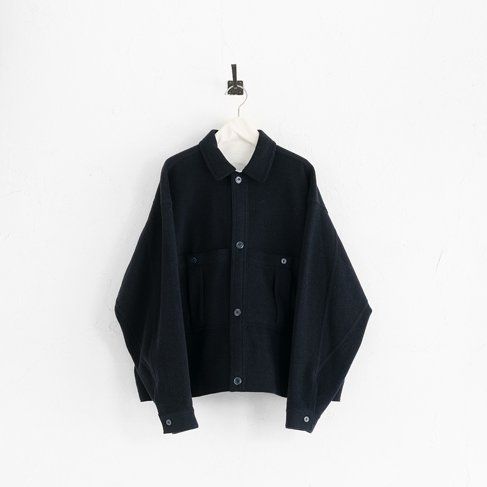 HAVERSACK][ハバーサック][ウールカシミアカットオフショートブルゾン