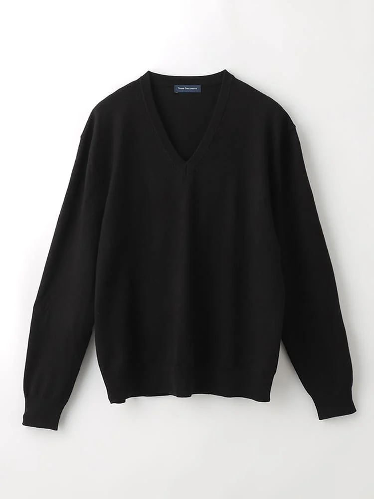 ブラック TRANS CONTINENTS BIZニット Vネックセーター ブラック