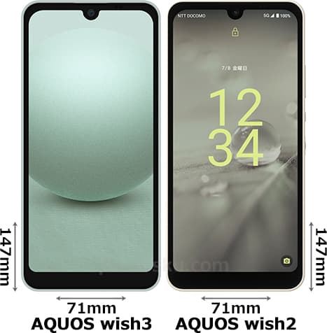 AQUOS wish3」と「AQUOS wish2」の違い - フォトスク