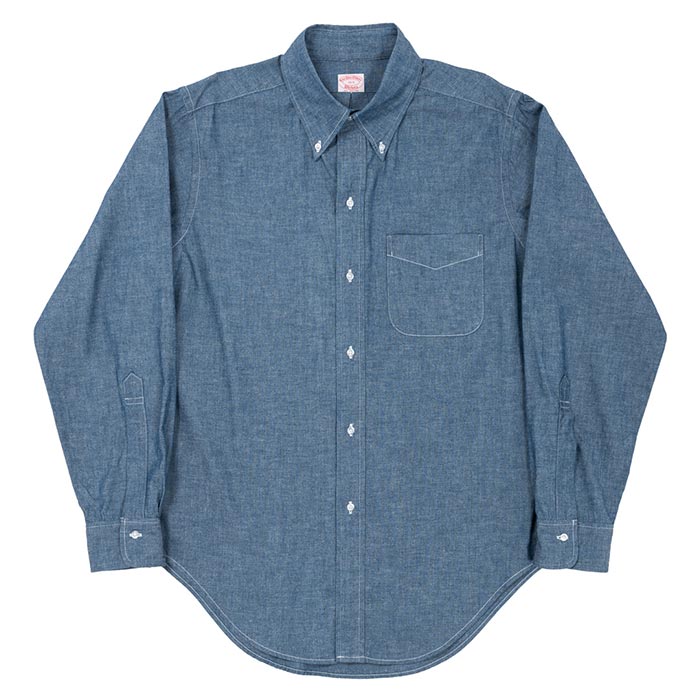 ワーカーズ WORKERS 6ボタン ボタンダウンシャツ シャンブレー 6