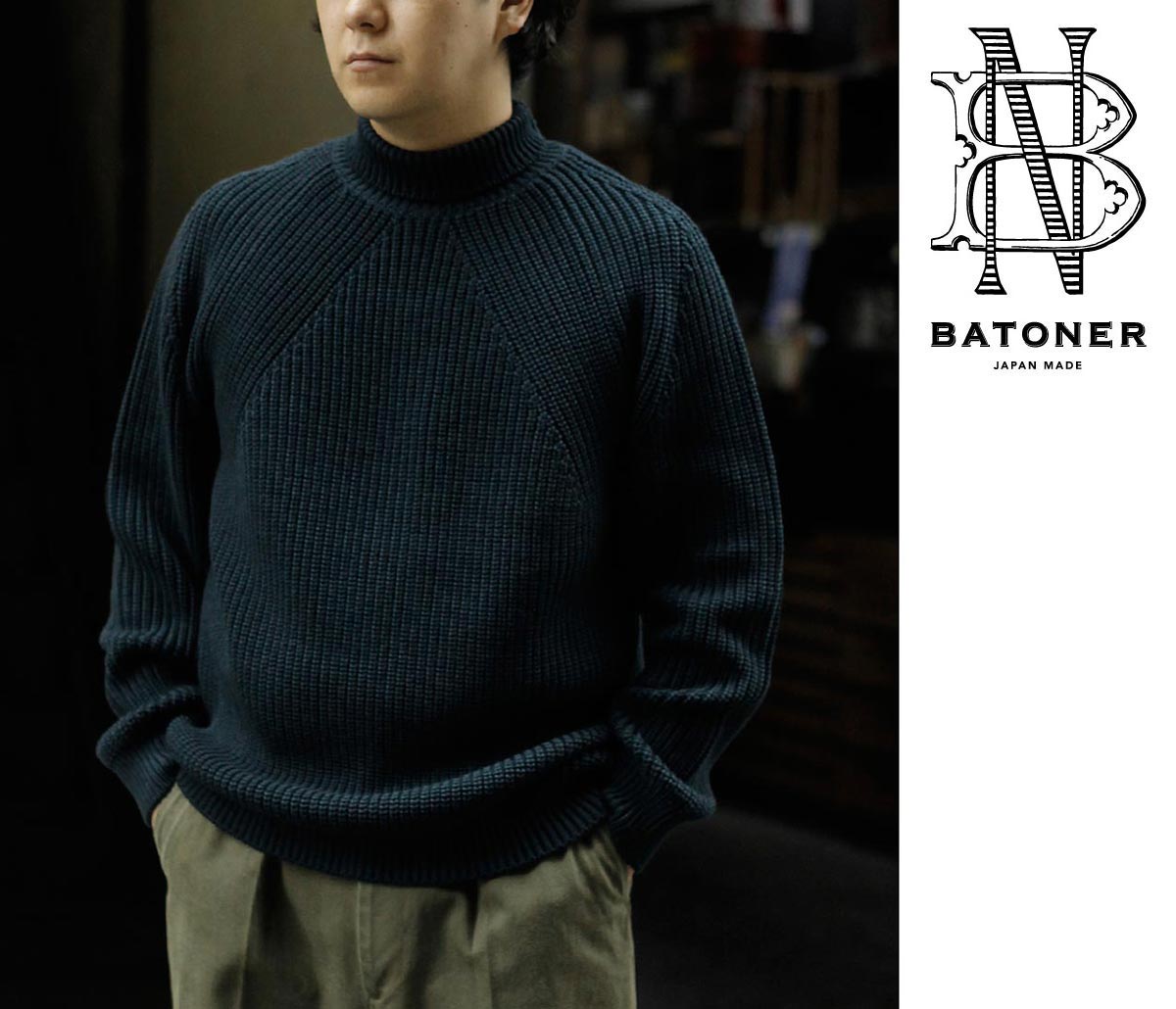 40% ポイント還元!! バトナー BATONER シグネチャー タートルネック