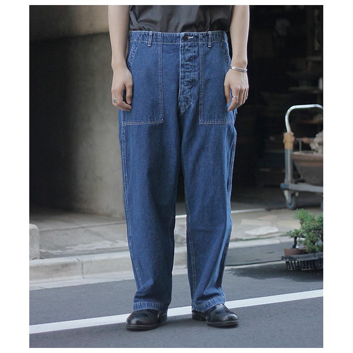 インテリム INTERIM ユーズド加工 スラブ ヤーン デニム ベイカー