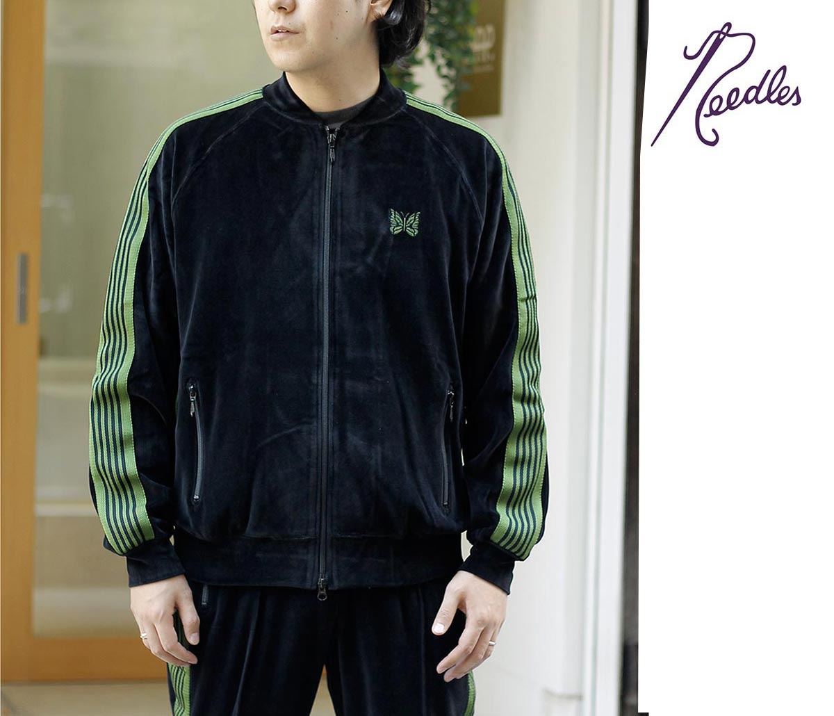 50%OFF セール ニードルズ NEEDLES ベロア リブカラー トラック