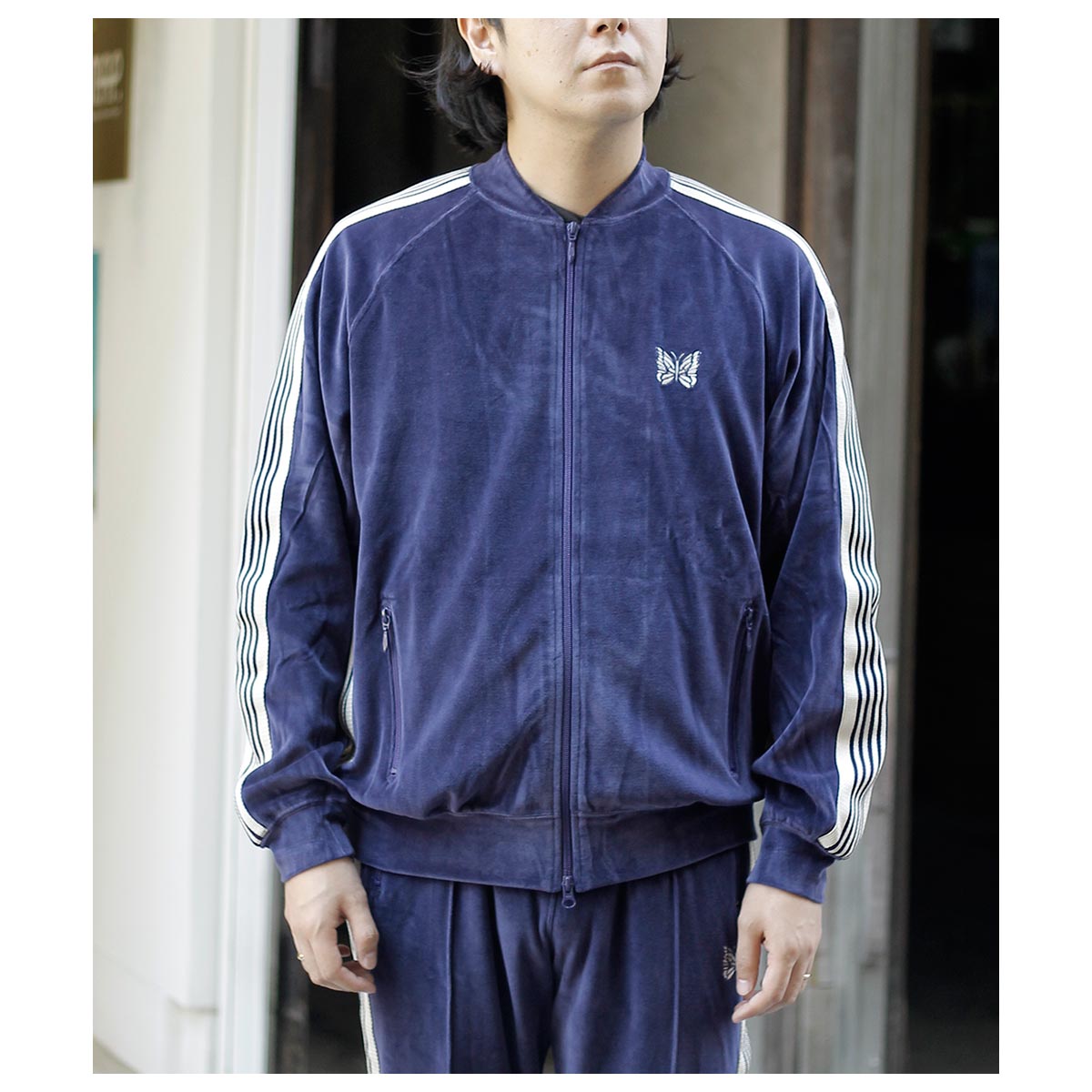 50%OFF セール ニードルズ NEEDLES ベロア リブカラー トラック