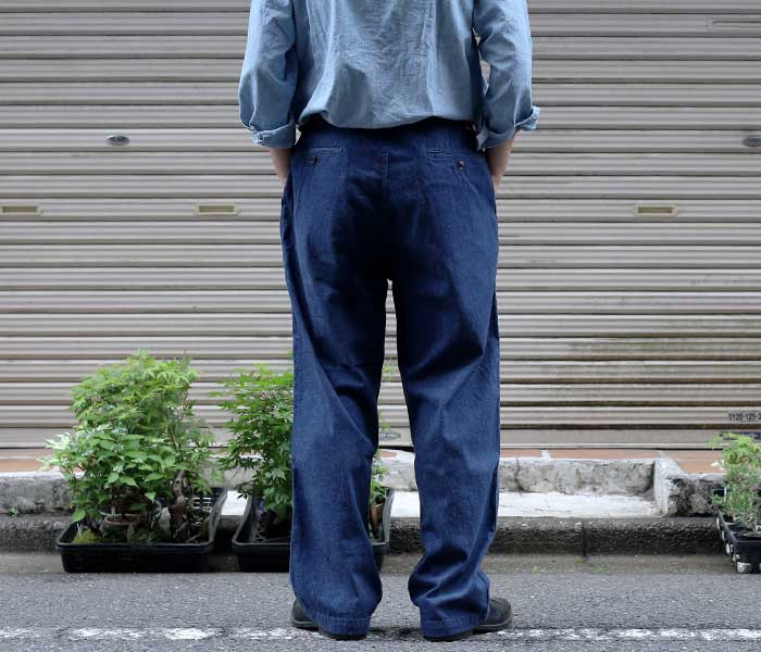 予約商品(お届け予定 3月頃以降) orSlow オアスロウ 2タック デニム