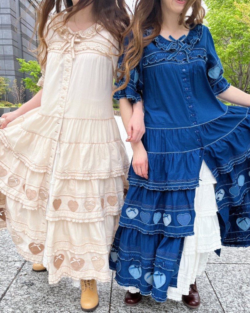 美品】ピンクハウス ワッペン使い ソフトデニムワンピース/2021年