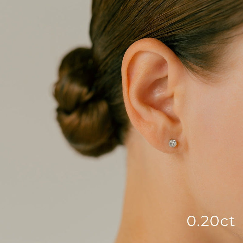 K18ダイヤモンド ボディピアス・軟骨ピアス（中央宝石研究所