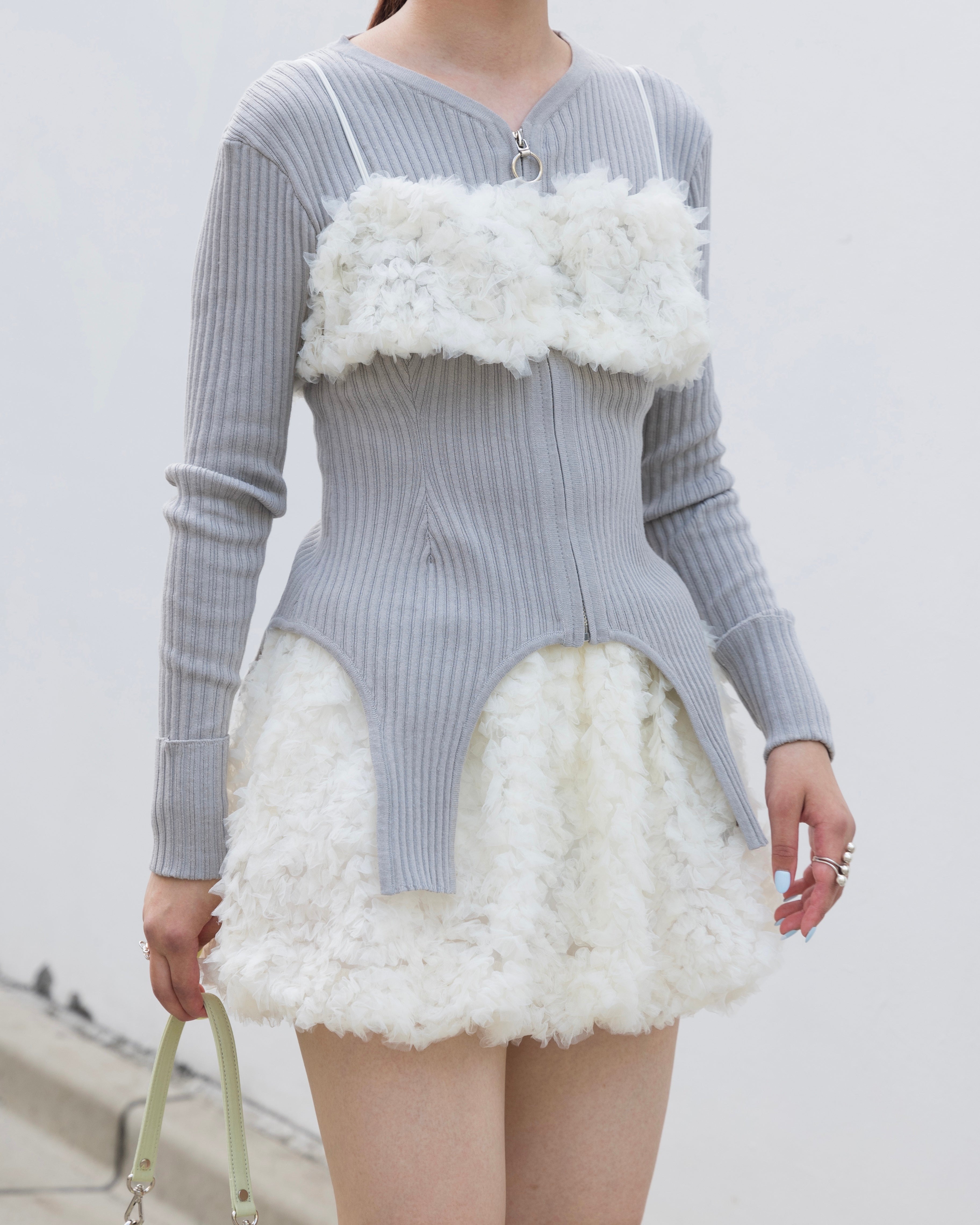 Tulle balloon mini skirt