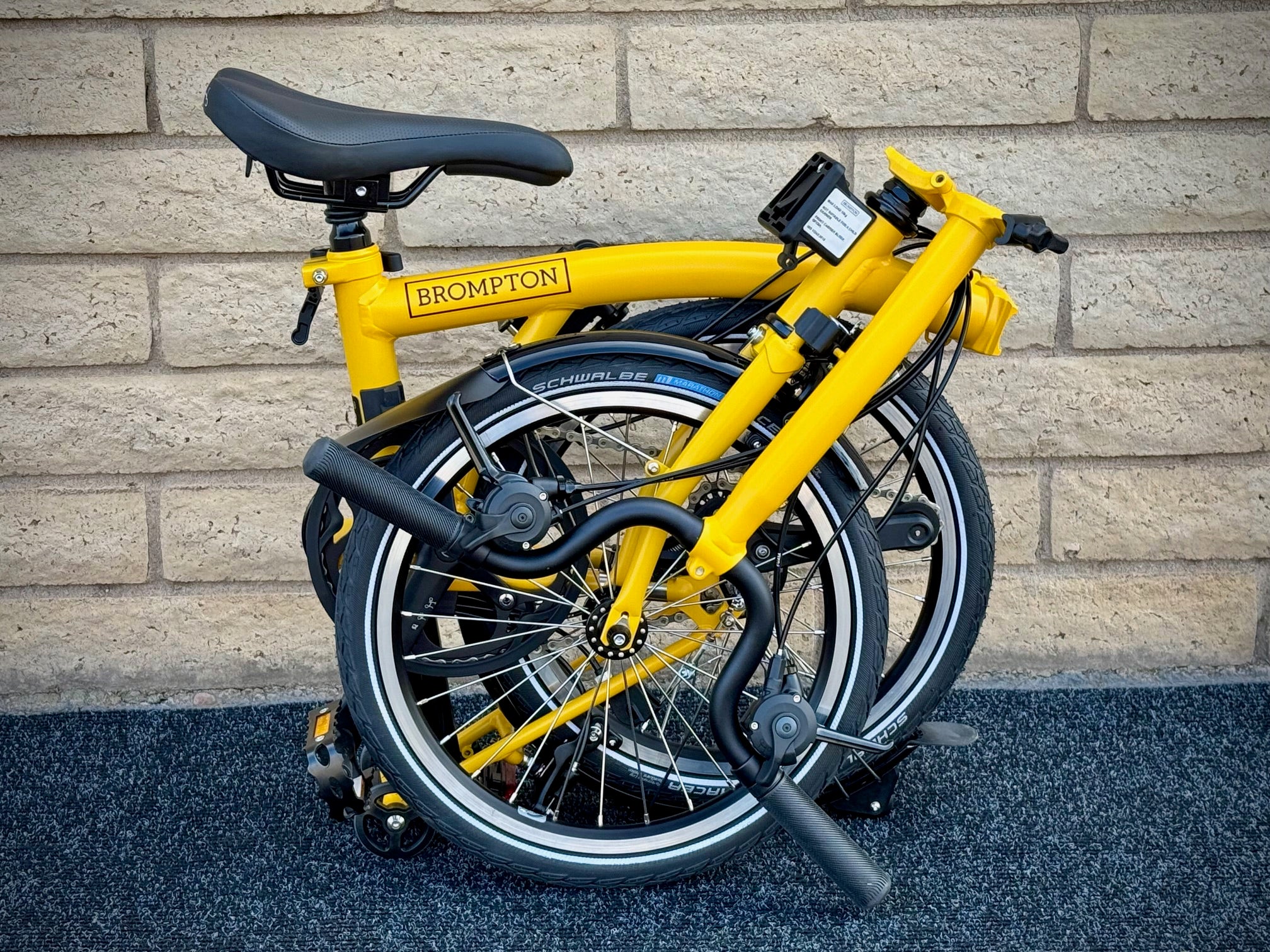 Brompton C Line 12-Speed Mid-HB Bumblebee Yellow – PortaPedal Bike
