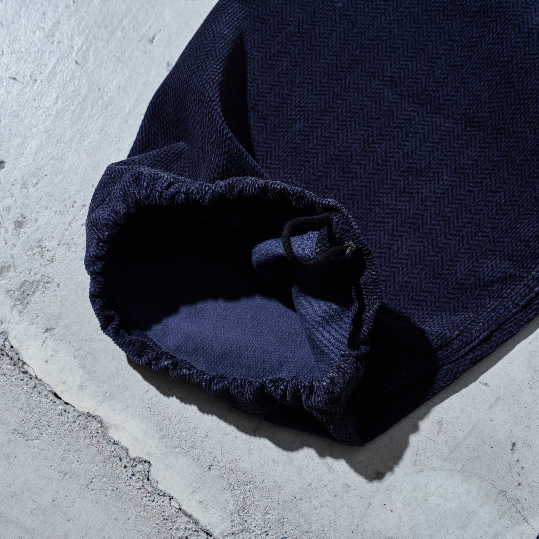 3307-HCN E-Z ARMY-NAVY Pants : herringbone print corduroy navy