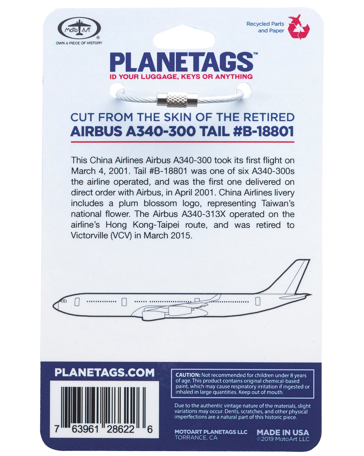CI 中華航空 Planetags A340-300 薄紫 CI 中華航空 Planetags A340-300