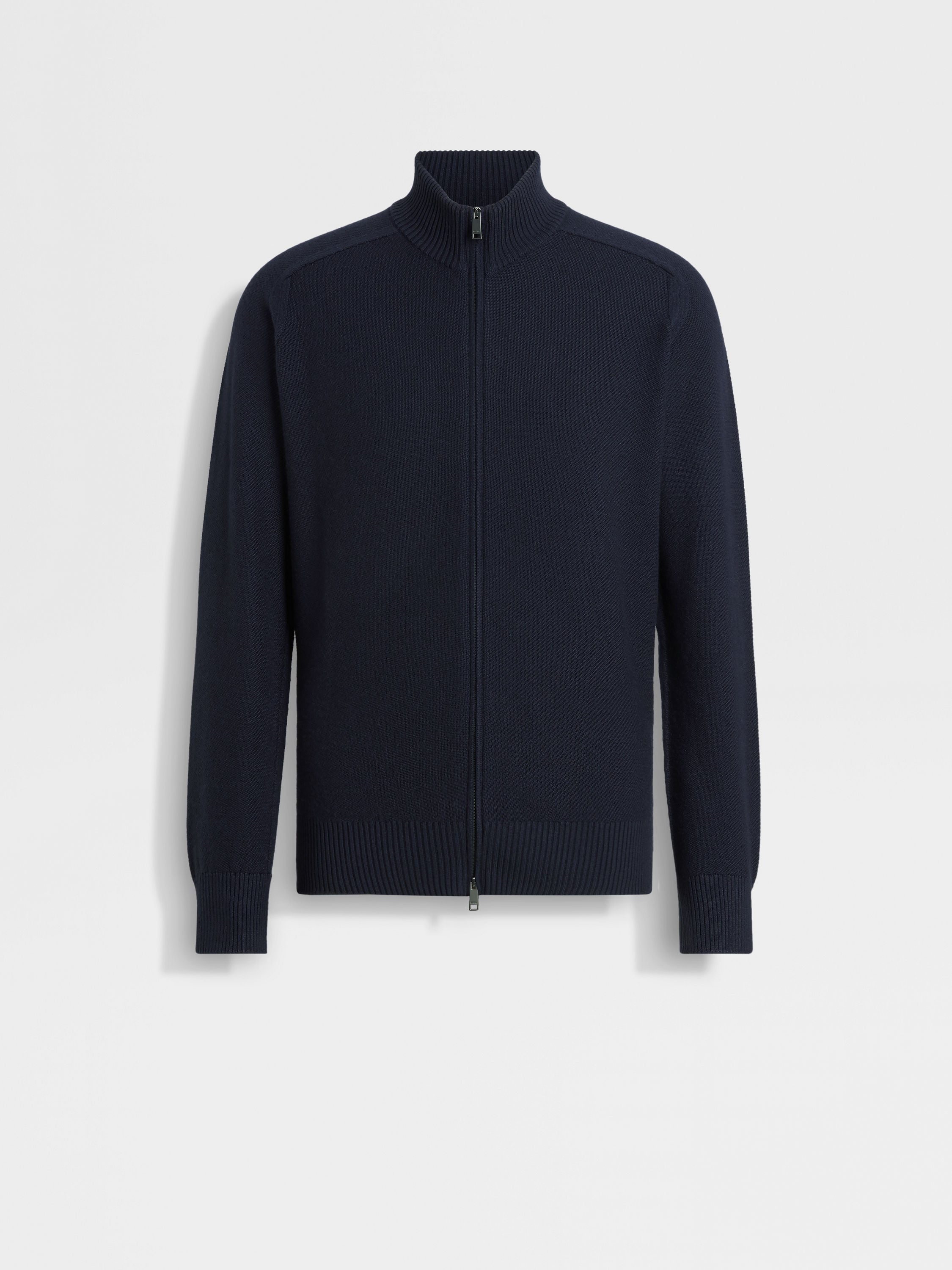 Navy Blue Cashseta Full Zip Cardigan FW25 31835270 | Zegna US