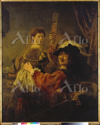 レンブラント 「サスキアを膝に載せた自画像」 [941202]のアート作品