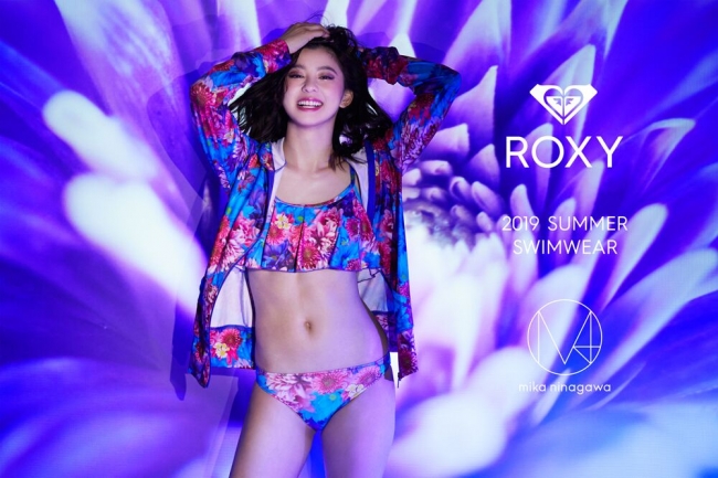 ROXY 蜷川実花コラボ 花柄ジャケット＆デニム調パンツセット ROXY