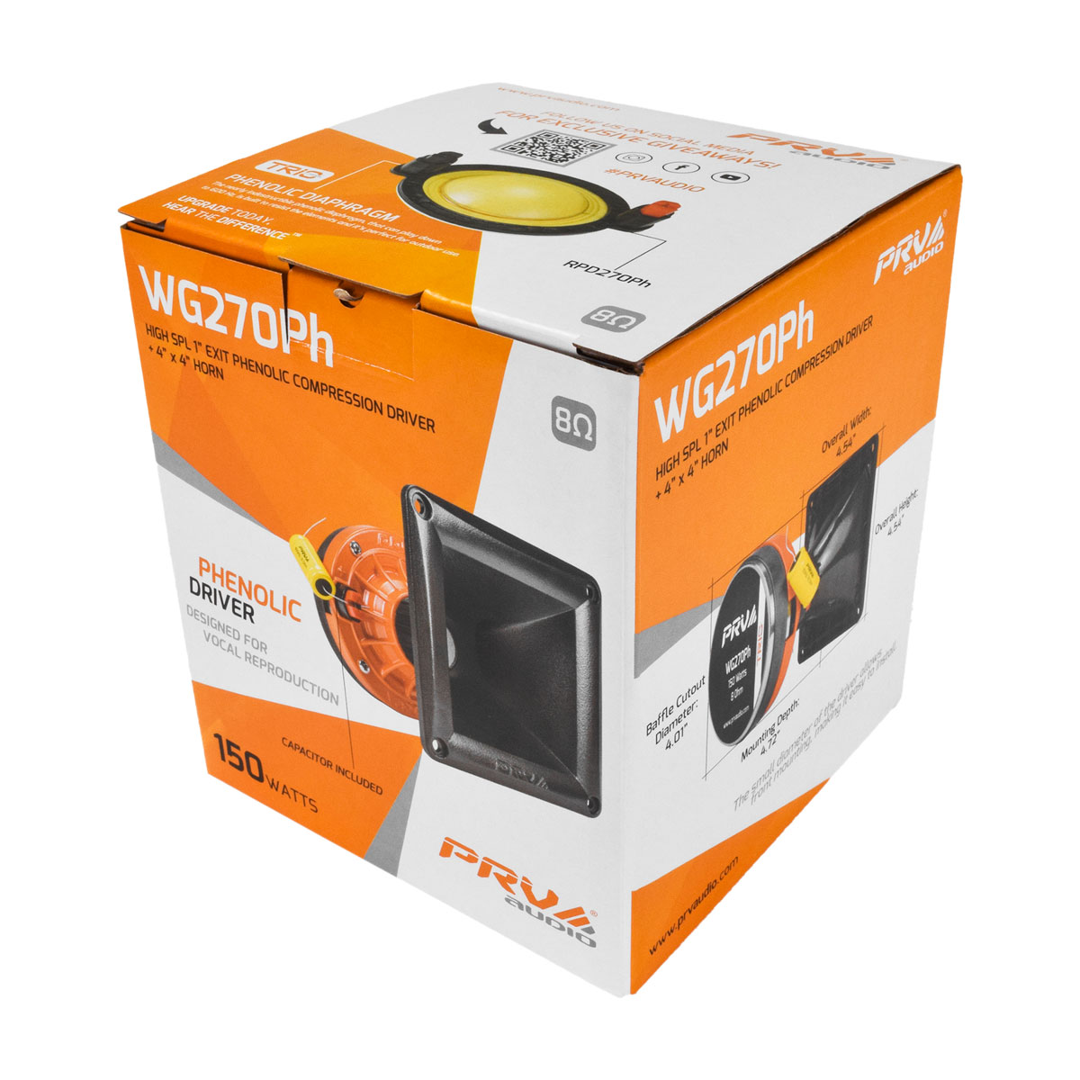 WG270Ph - Phenolic Compression Driver + Horn - PRV Audio