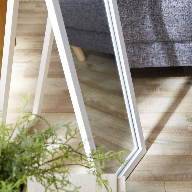 70120 木製スタンドミラー 27cm幅 WH(27cm幅 ホワイト