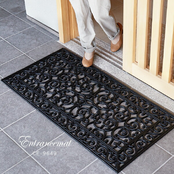 屋外玄関マット ラバーマット ドアマット 約60×120×厚さ1cm 【長方形