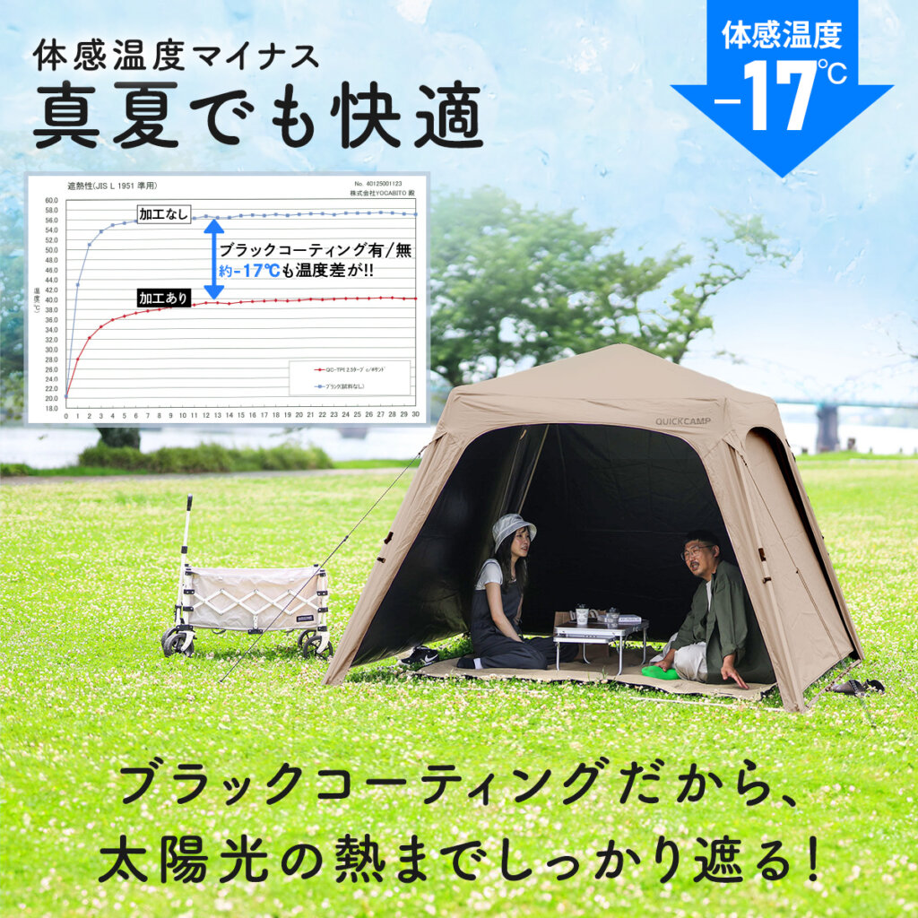 ワンタッチタープ 2.5m ｜商品｜QUICKCAMP(クイックキャンプ)公式サイト