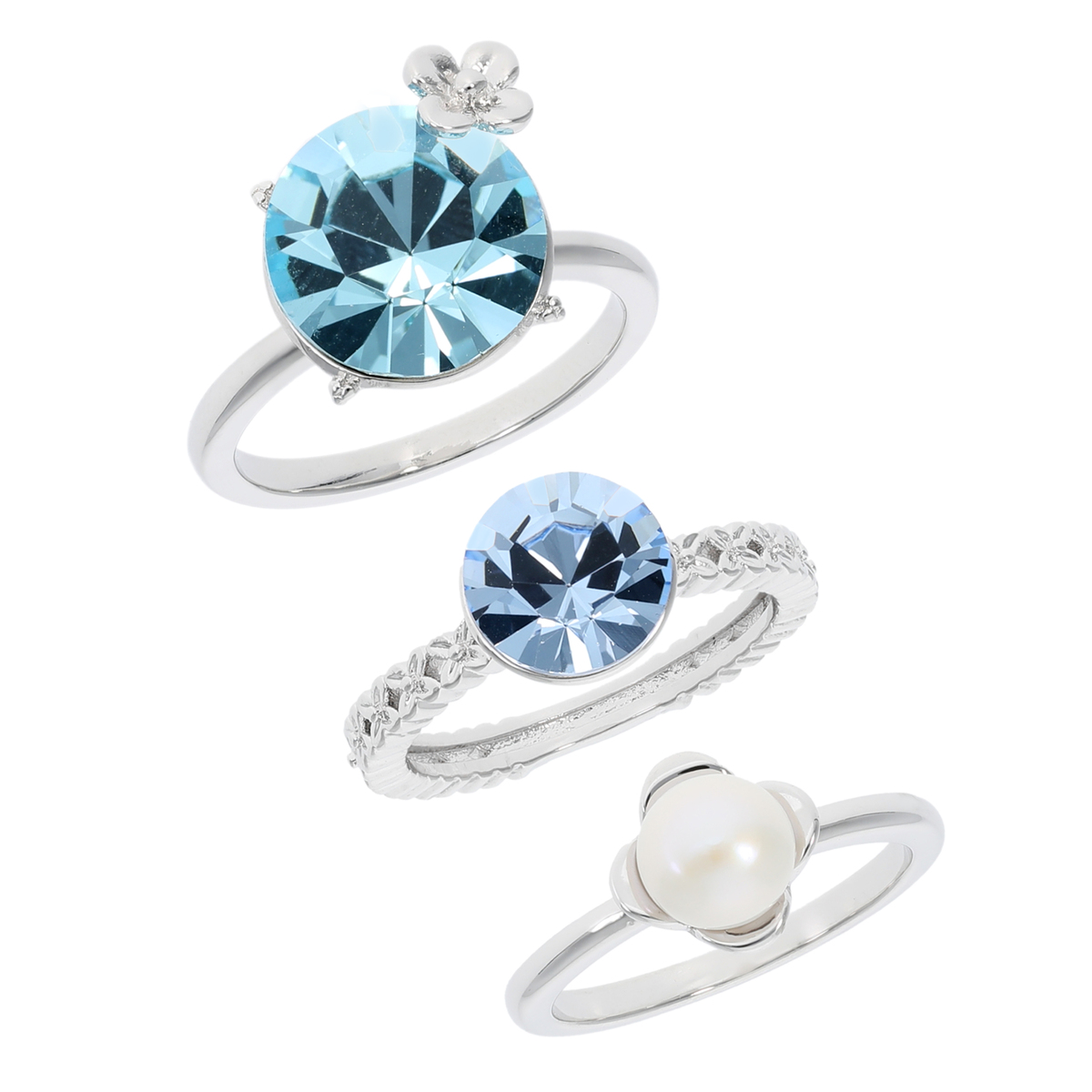 JinkaNezu フラワーモチーフ アソートリング3本セット ジンカネヅ