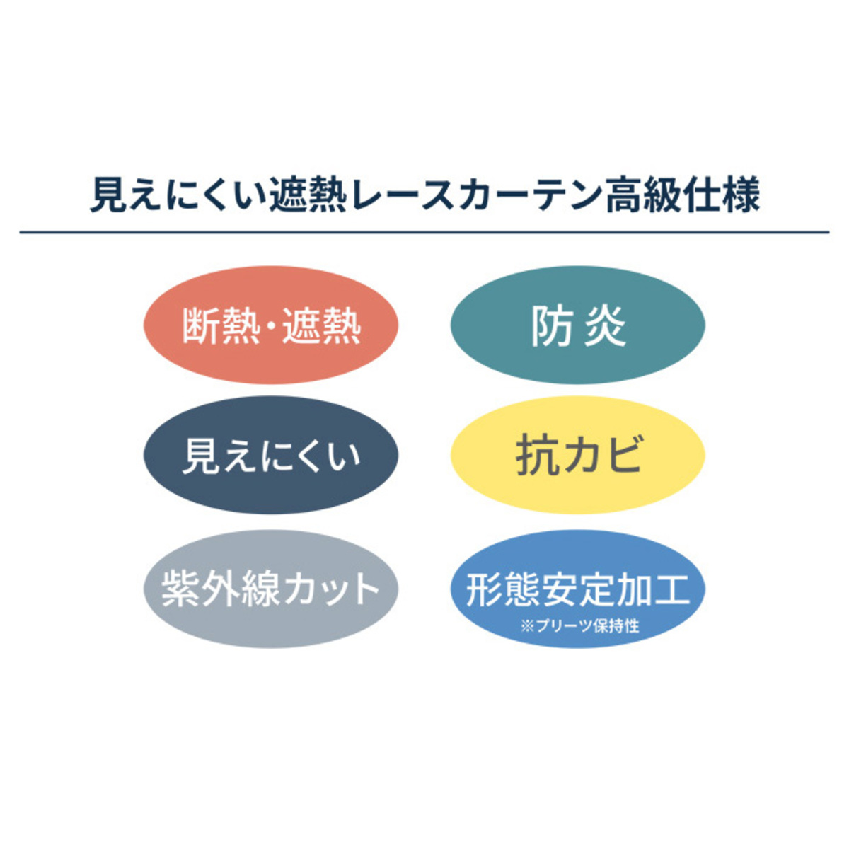 見えにくい遮熱レースカーテン防炎抗カビ幅150cm2枚 Momasa Lace