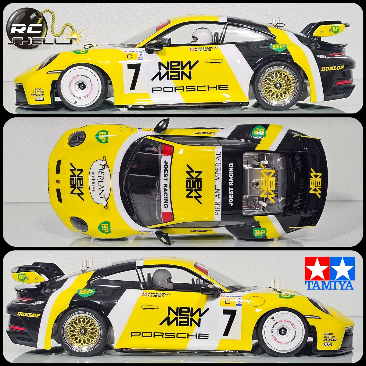 Tamiya Porsche 911 GT3 (992) “NEWMAN” Custom Painted Body Set w