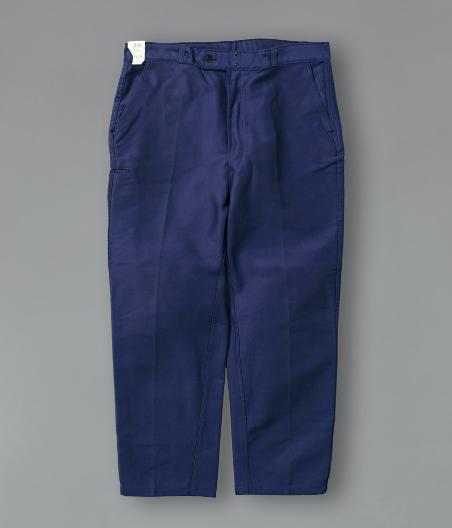 60's - 70's Adolphe Lafont ブルーモールスキンフレンチワークパンツ