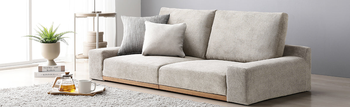 フロアソファ・ローソファ（アイボリー） – RASIK（ラシク）家具