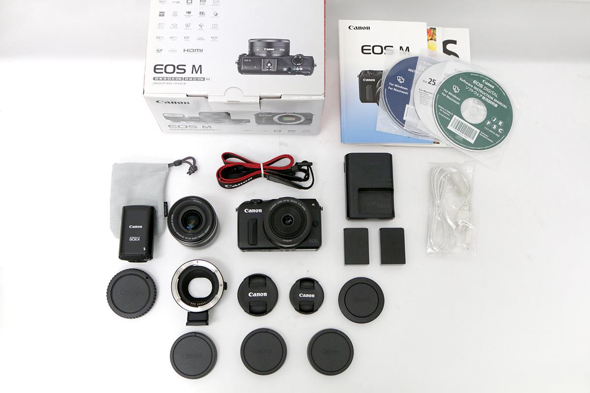 最終値下げ][ほぼ新品] Canon EOS M ダブルレンズセット ブラック