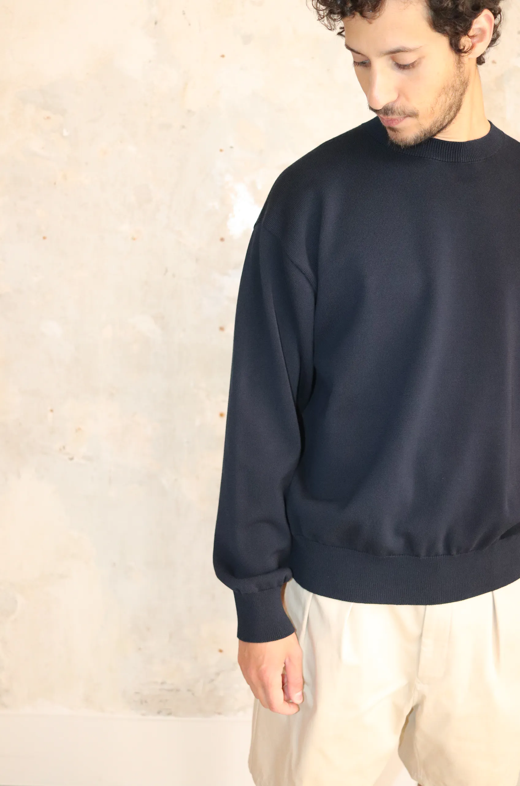 Yonetomi - Rigid Sea Island Pullover Navy - Rendez-Vous Store