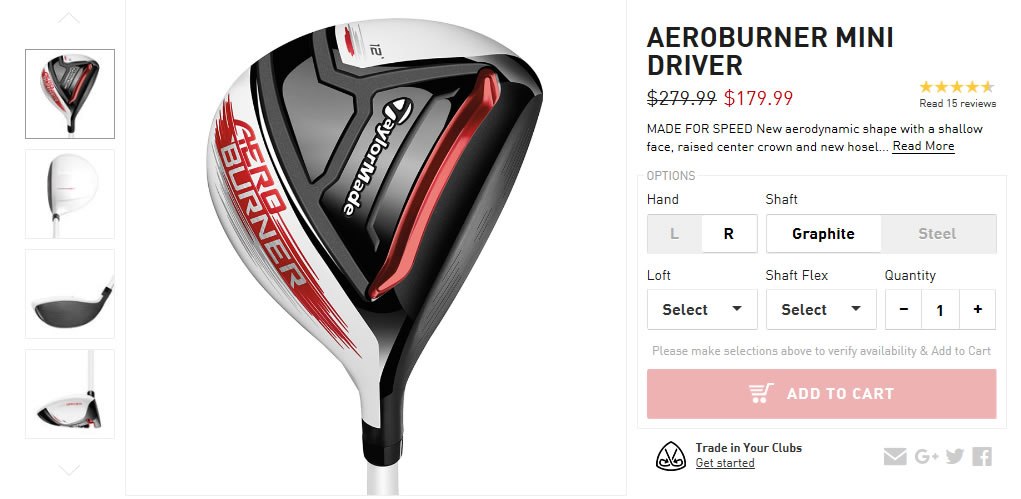 ミニドライバーを買ってみた。テーラーメイド エアロバーナー – REBOOT