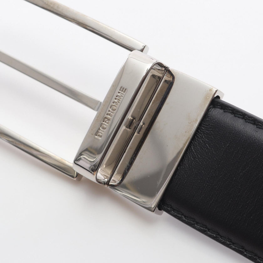 ベルト レザー ブラック リバーシブル ディオールオム – RECLO