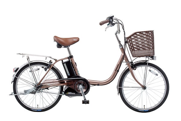 大阪府 パナソニック 電動アシスト自転車 ブラウン バスケット付き