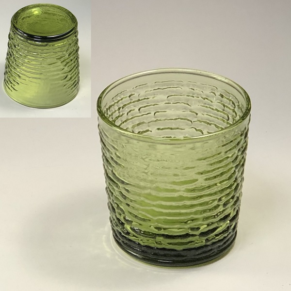 アンカーホッキングアボカドグリーンソレノガラスコップ : レトロ