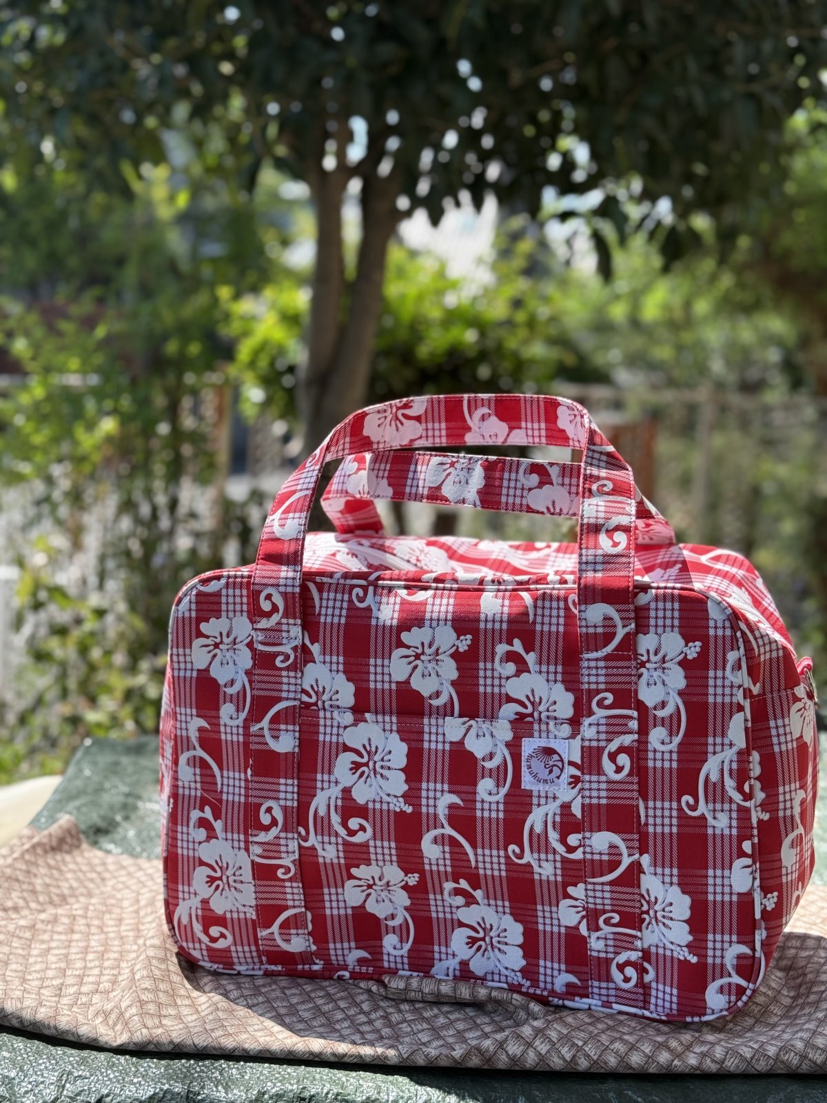 パラカXハイビスカス柄☆フルサイズ☆スーツケースサブボストンバッグ