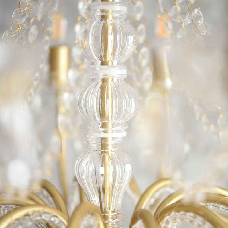 シャンデリア LED 12灯 ゴールド 引掛シーリング取付 アンティーク