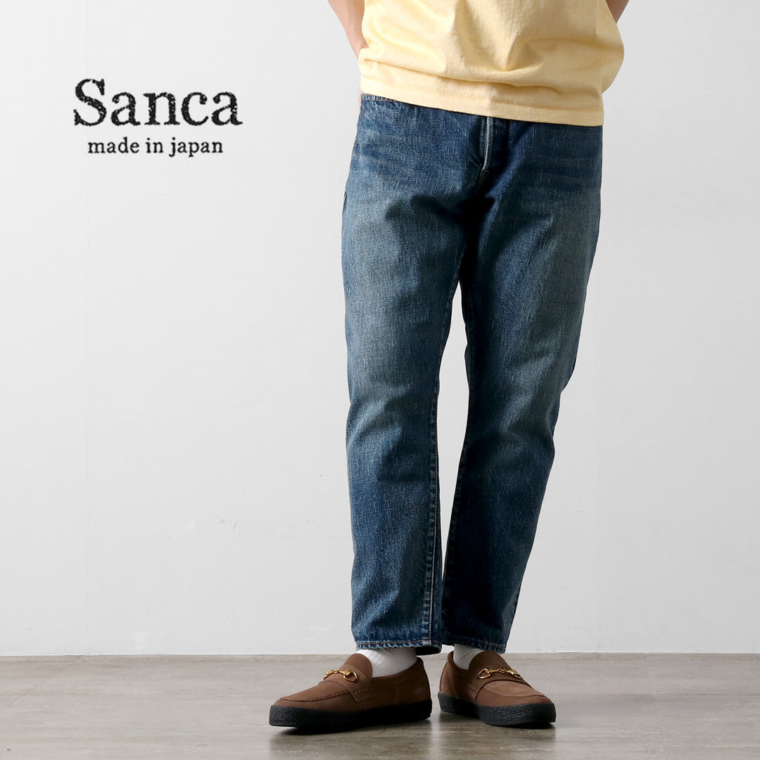 SANCA（サンカ） 15.5オンス デニムテーパード ユーズド 5Pパンツ