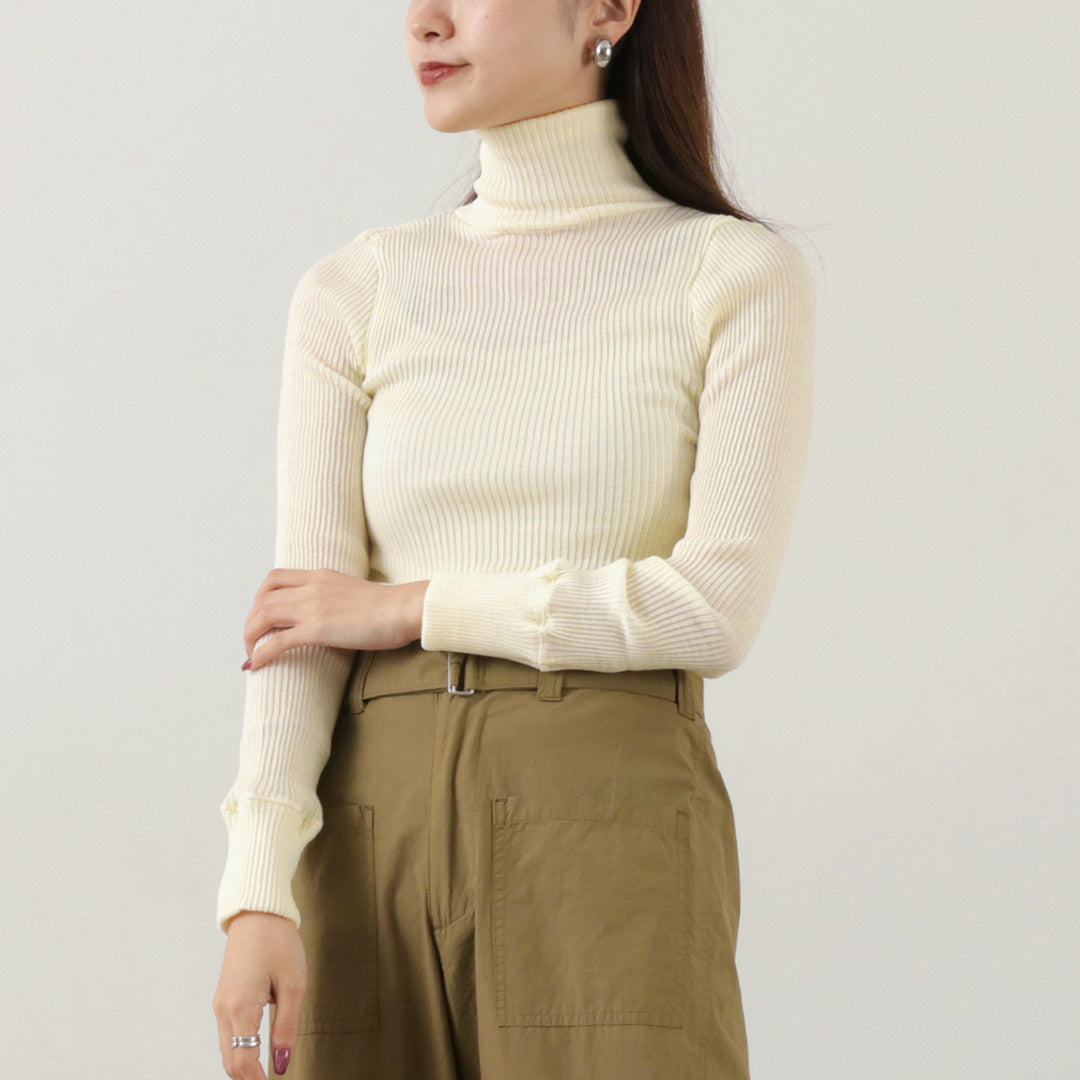 GICIPI（ジチピ） プルーニャ タートルネック リブニットソー｜ROCOCO