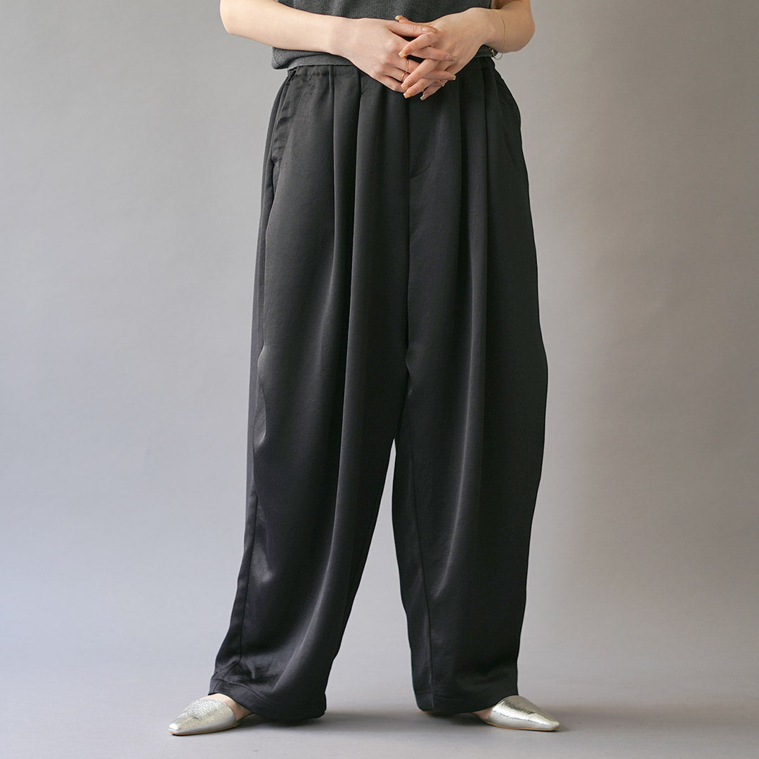 mizuiro ind（ミズイロインド） サテン ワイドカーゴパンツ / ワイド