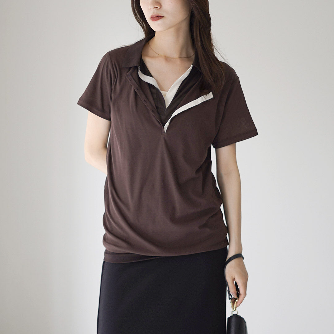 ETRE TOKYO（エトレトウキョウ） ヘンリーポロ レイヤードセット プル