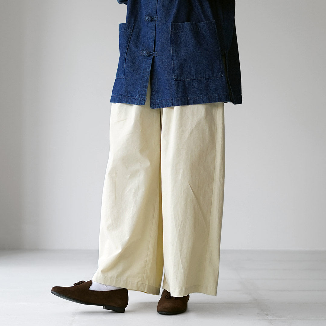 mizuiro ind（ミズイロインド） コーデュロイ タック ワイド パンツ