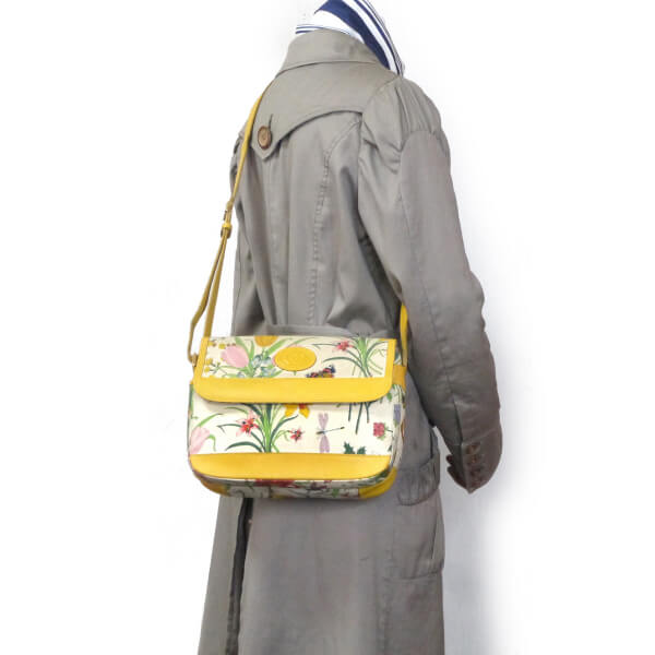 OLD Gucci フローラ柄ショルダーバッグ（黄） – Vintage Shop Rococo